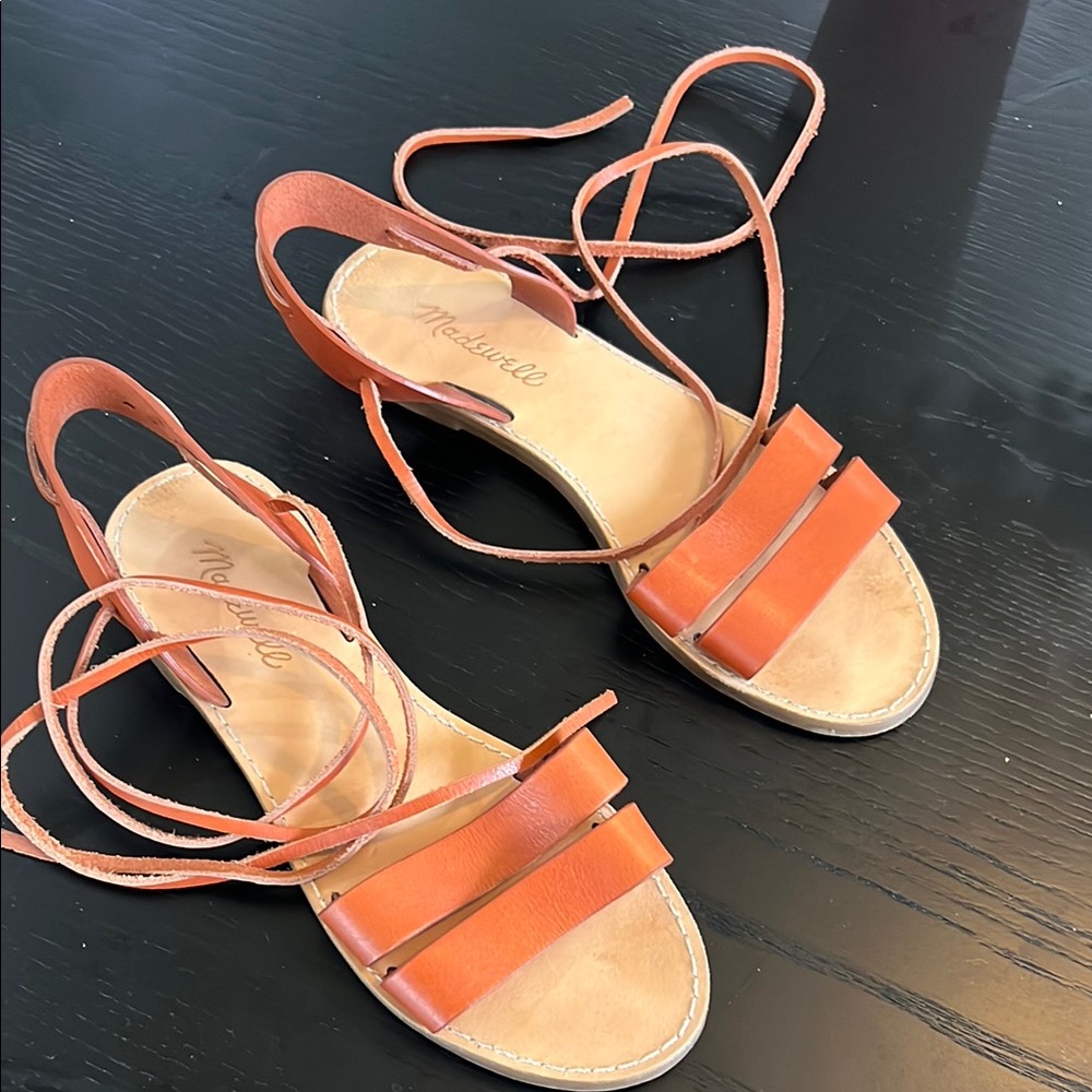 Madewell leather tie Sandals 6.5